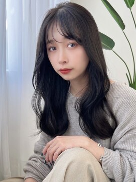 ソヨン 金山店(SOYON) 韓国風/小顔/レイヤーカット/シースルーバング/黒髪/ネビージュ