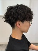 波巻きパーマツイストスパイラルパーマメンズマッシュパーマ