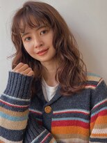 デジタルパーマ　チェリーブラウン　イメチェン　お洒落ヘア