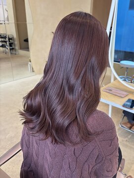 スニュウ(snuw) 切りっぱなしボブマロンベージュラベンダーミルクティ