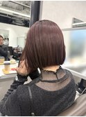 ★20代30代40代ボブ暖色カラーピンクブラウン