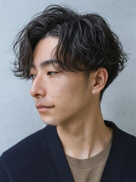 ルシードスタイルサワ(LUCIDO STYLE sawa) ウェット質感パーマビジネス風ミディショート
