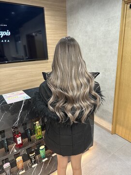 ラピス 大阪心斎橋店(Lapis) エクステハイライト＋グレー