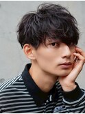 ニュアンスパーマ/センターパート/波巻きツイストスパイラル渋谷