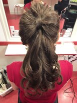 ヘアセットサロン プティ 神戸三宮(petit)&nbsp;リボンポニーテール