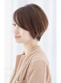 小顔ナチュラルショート　大人かわいい