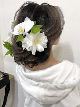 アチーブ エムプラス 茶屋町店(Achieve m +) 華やか着物ヘアセット(大阪梅田茶屋町ヘアセット専門店Achieve)