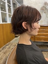 テテコケット(tete coquette)&nbsp;『真通知弘』コンパクト前上がりショートボブに癖毛風パーマ