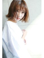 オーバーヘアー 尼崎店(over hair)&nbsp;【over hair】 外はね×切りっぱなしミディアムスタイル