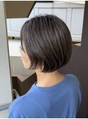 ハイライトたっぷり上品な大人のコンパクトショート脱白髪染め