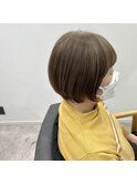 ショート×白髪ぼかし ボブ 髪質改善