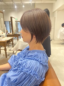 ネイロ 錦糸町(NeiRo) 魅力倍増カールセミディシアーカラーダークアッシュショートヘア