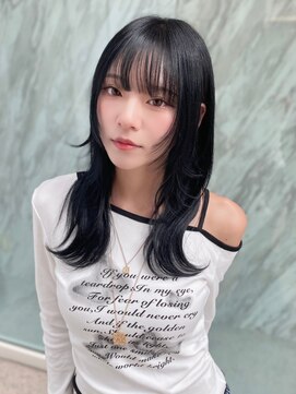 ニューヨークニューヨーク 梅田茶屋町店(NYNY) 黒髪韓国ウルフミディアム