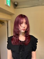 アンブル リュクス 池袋(amble luxe)&nbsp;レイヤーカット/韓国レイヤー/ワインレッド