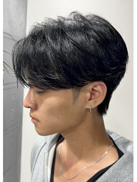 ネクストフォーヘアー(NEXT for hair) コンマバング 黒髪 センターパート カルマヘア カルマパーマ