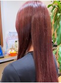 ダブルカラーピンクカラーインナーカラーベージュカラーブリーチ