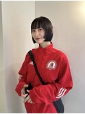 ぷつっとボブ　　姫カット