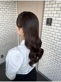 編み込みヘア ヨシンモリ お呼ばれヘア デートヘア イベントヘア