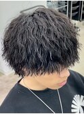 波巻きスパイラルパーマ波巻きパーマメンズマッシュウルフカット