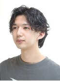 シャドーパーマ センター分け