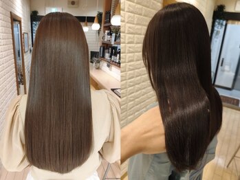 ヘアーレ・ヴィジョン(Hair Re Vision)の写真/<髪質改善・ 癖毛対応【世界最高峰オーガニックケラチン】トリートメント 癖毛対応 15,500円(S&B)
