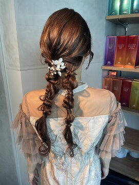 シャルムバイケンジ(Charm.by KENJE) 【ツインアレンジ】結婚式銀座お団子カチモリタイトヘアセット