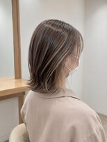 テーラヘアー 我孫子店(TELA HAIR)&nbsp;外ハネ質感◇ハイライト×切りっぱなしボブ