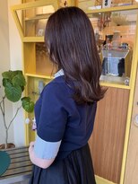 ヒントステーション(HINTSTATION)&nbsp;〈浅草 半個室〉ラベンダーブラウンカラーミディアムウェーブ