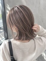 サンタフェ 名駅南店(Santa'Fe)&nbsp;白髪ぼかし/透明感/ハイライト/ミディアム/レイヤーカット/3