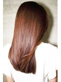 髪質改善ナチュラル艶ブラウンストレート【温感】