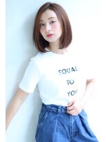 オーロ 宝塚店(ORO)&nbsp;ことりベージュローライト大人かわいい小顔スリークボブ大人ボブ