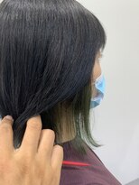 ヘアーコレクトニコ(hair collect nico)&nbsp;インナーカラー♯グリーン♯ショートウルフ