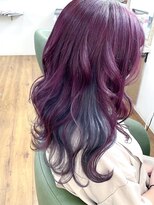 ヘアーガーデン バレッタ(hair garden barretta) パープル+シルバーブルー