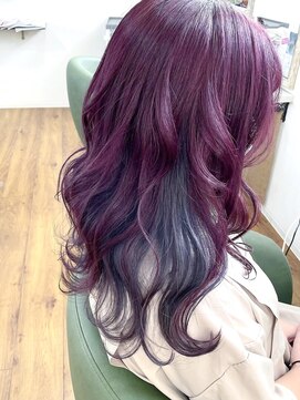 ヘアーガーデン バレッタ(hair garden barretta) パープル+シルバーブルー
