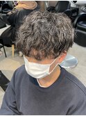波巻きスパイラルツイストスパイラルパーマツーブロックマンバン