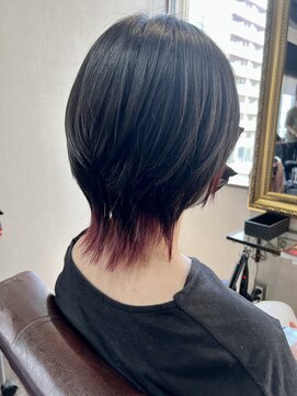 アクロス ヘアー デザイン 蒲田東口(across hairdesign) ショートウルフ×インナーカラー