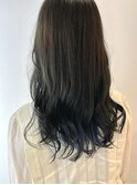 グレージュ×ネイビー インナーカラー