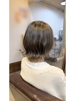 クリーム(CREAM) ハイライト　グレージュ　切りっぱなしボブ