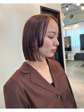 ボンド 三軒茶屋(Bond) ぷつっとボブ × ハイライトピンクコーラル