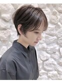 #ハンサムショート#耳掛けショート#ブラウン