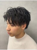 爽やかメンズ束感ソフトツイストスパイラルパーマ【新大阪】