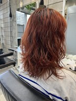 ボウ(BOW)&nbsp;ゆるふわウルフパーマ×シアーオレンジベージュ