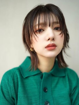 ギークス(GEEKS) 【GEEKS渋谷】春夏ミディアム/ウルフカット/小顔/ピンクブラウン