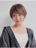 大人ショート前髪ありマッシュ丸顔面長絶壁エラ張りK20240616