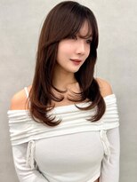 アッシュ 笹塚店(Ash)&nbsp;レイヤーロング/ヘルシースタイル/韓国ヘア/ベビーピンク/笹塚