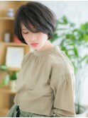 仙台/髪質改善/斜めバング×オリーブグレージュ!ボブパーマb