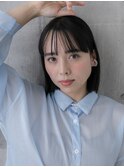 イメチェン/ホワイトブロンド/外ハネボブ/ワイドバング/仙台61