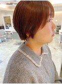 ショートヘア/オレンジカラー/枚方美容室/大阪美容室