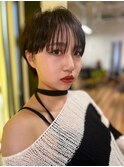 大人綺麗な小顔襟足スッキリショートボブ　30代40代50代