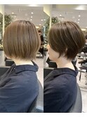 30代40代50代絶壁解消ひし形小顔前下がりショートボブ ER
